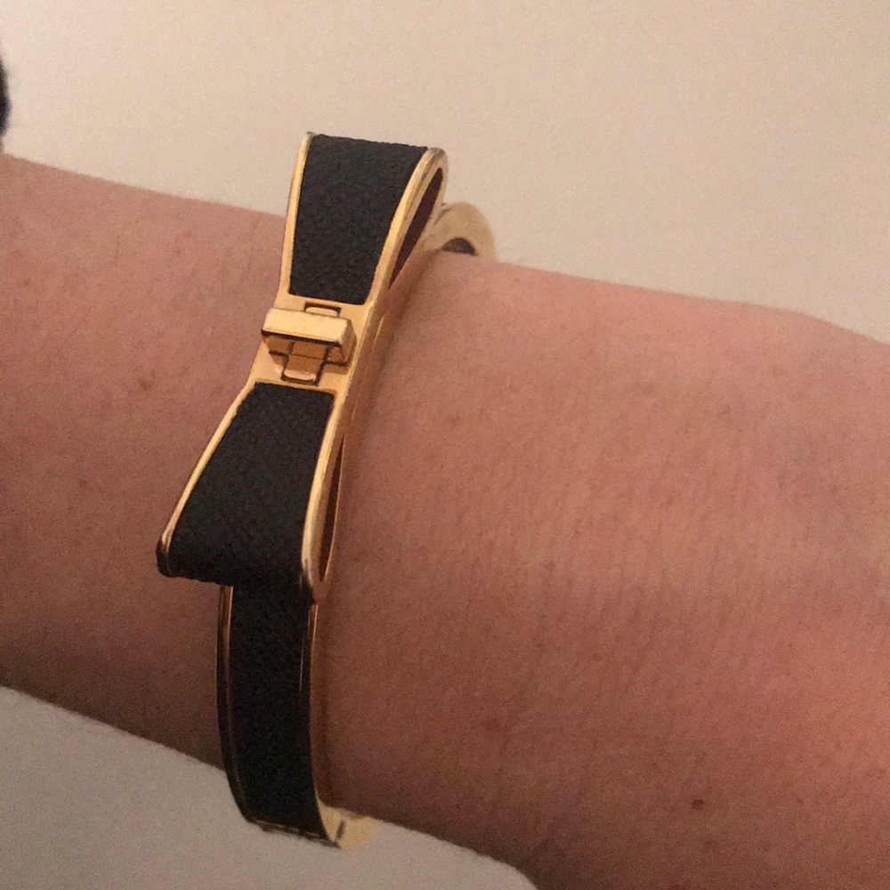 Kate Spade Black and gold Bow Bracelet